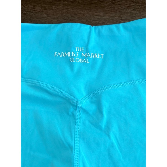 Farmers Market Bike Shorts High Waist Athletic Pocket tennis ball Blue XS - Picture 4 of 4